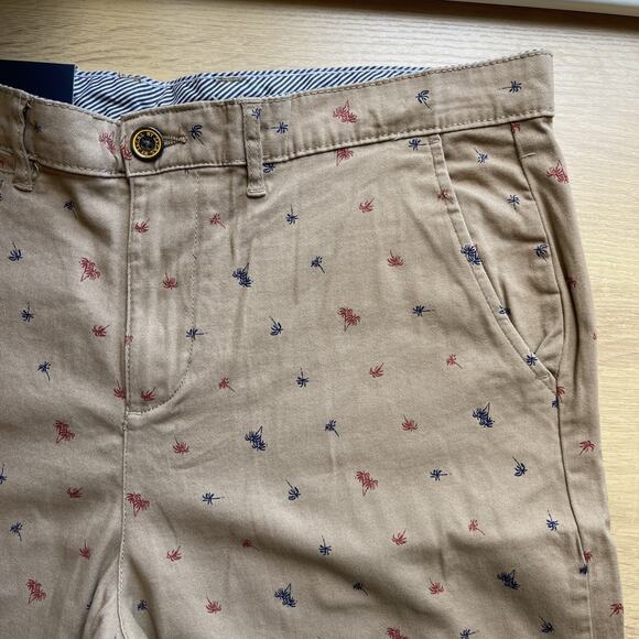 NWT Jachs New York Bleeker Shorts Mens Size 33 Dark Khaki Palm Tree Vacation - Picture 6 of 6